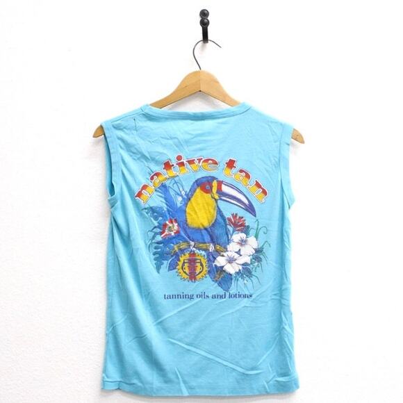 Vintage Native Tan Myrtle Beach Tank Top Medium - Picture 1 of 8